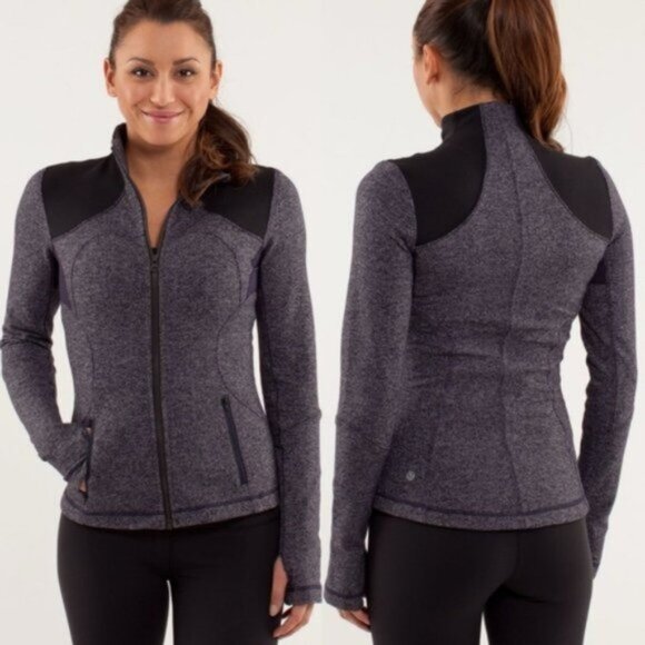 Lululemon Forme Jacket Herringbone Black Swan - Picture 1 of 9